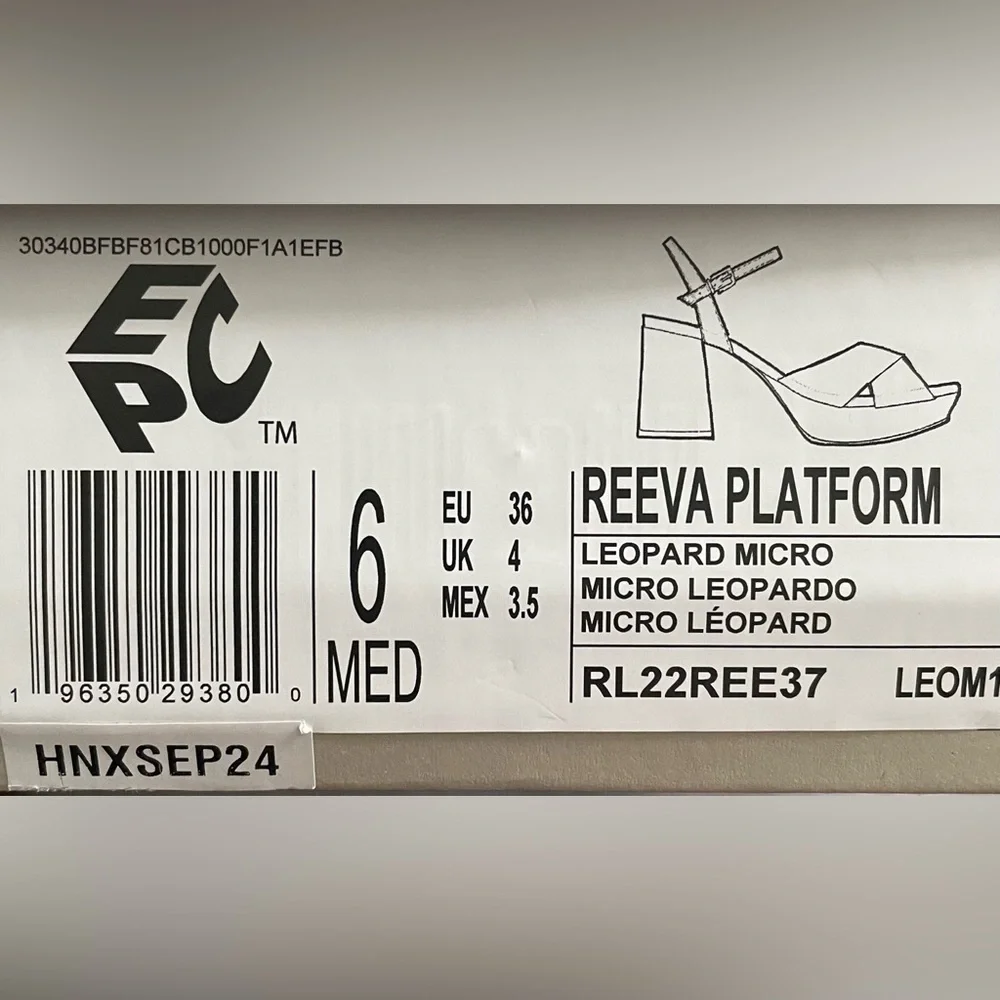 Kenneth Cole ReactionWomen’s Size 6 Leopard Print Reeva Platform Sandal NIB